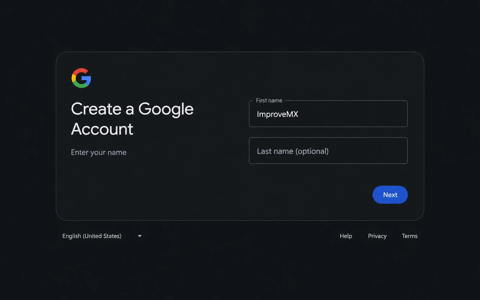Create a Google Account